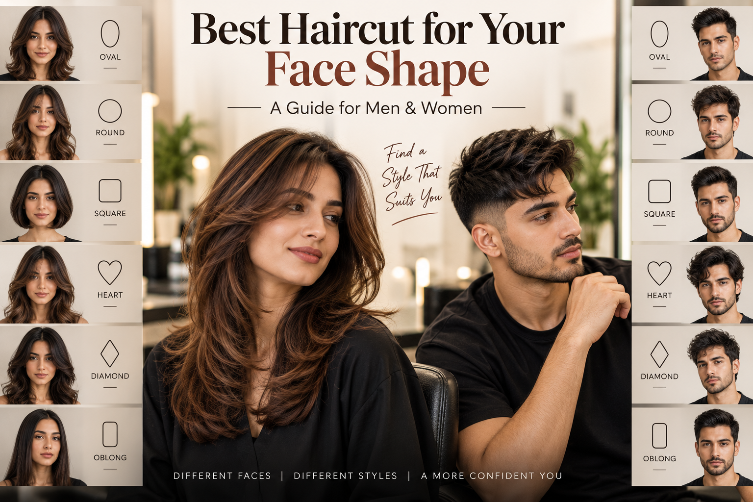Best Haircut for Your Face Shape: A Guide for Men & Women